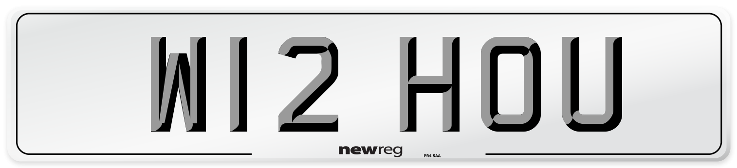 W12 HOU Number Plate from New Reg